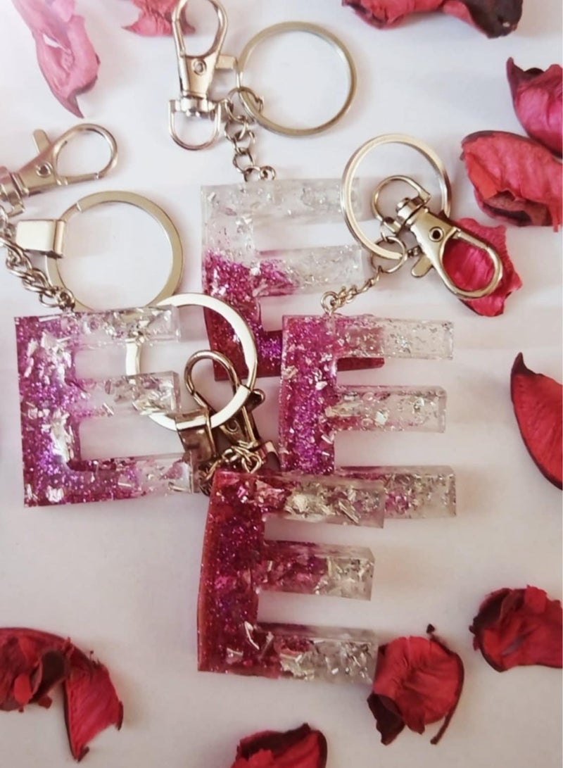 RA accessories Handmade Rezen Keychain Letter E-Suitable For Bag - Image 2