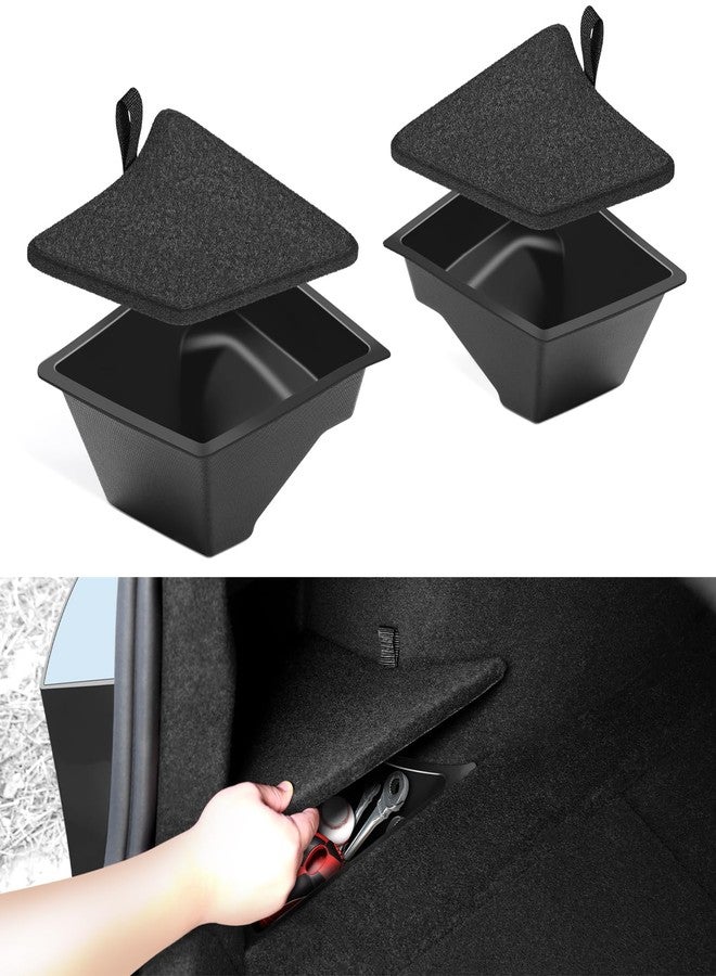 VIHIMAI Tesla Model 3 Rear Trunk Organizer Storage Box Side Bin with Lid for New Model 3 2024 Highland - Image 1