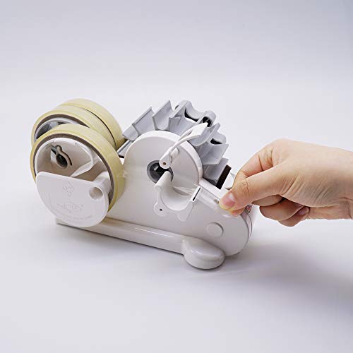 MoTEX Tape Dispenser Compatible with 3 Inch Core Tapes, 3 Rolls of Transparent Tapes with Dispenser -Prime (White) - Image 4