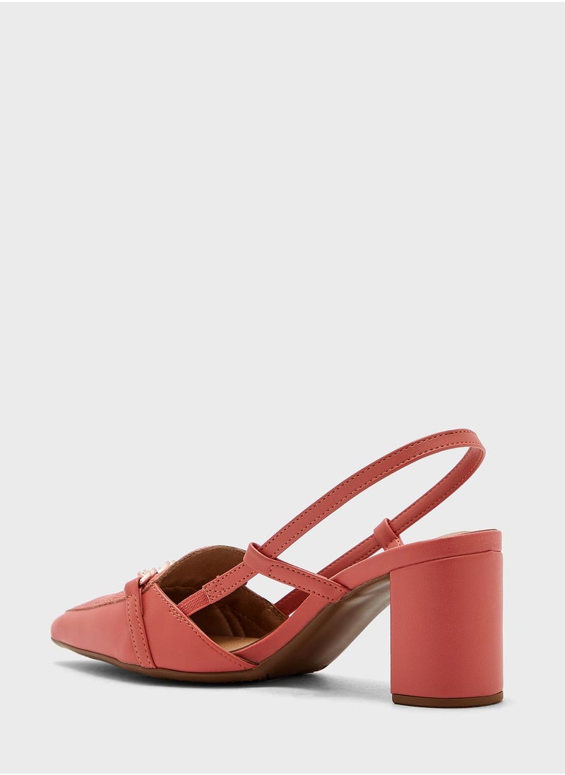 Aubree Pointed Toe Ankle Strap High Heel Pumps