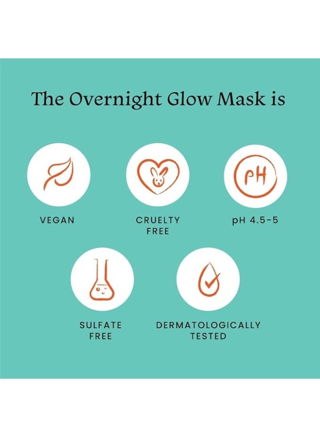 foxtale 2% Glycolic + 2% Lactic Acid Overnight Glow Mask With AHA, PHA & Provitamin B5 30 second facial for salon like brightening For clear, smooth, soft skin Men and Women 30 ml, Green - Image 2