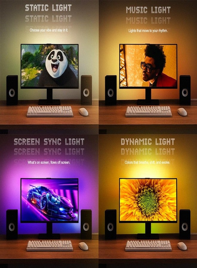 MITSUKO Ambit 2 PC/Monitor Screen Sync Backlight, USB Plug & Play, Real-Time Color Matching, App Control for Windows & Mac, Dynamic & Static RGB Lighting Modes, Keyboard/Mouse Triggered Effects for Gaming - Image 4