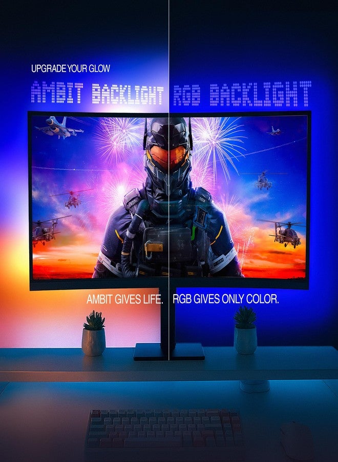MITSUKO Ambit 2 PC/Monitor Screen Sync Backlight, USB Plug & Play, Real-Time Color Matching, App Control for Windows & Mac, Dynamic & Static RGB Lighting Modes, Keyboard/Mouse Triggered Effects for Gaming - Image 3