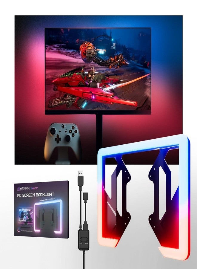 MITSUKO Ambit 2 PC/Monitor Screen Sync Backlight, USB Plug & Play, Real-Time Color Matching, App Control for Windows & Mac, Dynamic & Static RGB Lighting Modes, Keyboard/Mouse Triggered Effects for Gaming - Image 1