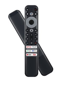 ICS Voice Remote Control Compatible For TCL 8K QLED 4 Series 4k UHD LED Smart Android Televisions with Netflix YouTube Guard Media Prime Video TCL Channel Apps Black  - Image 2