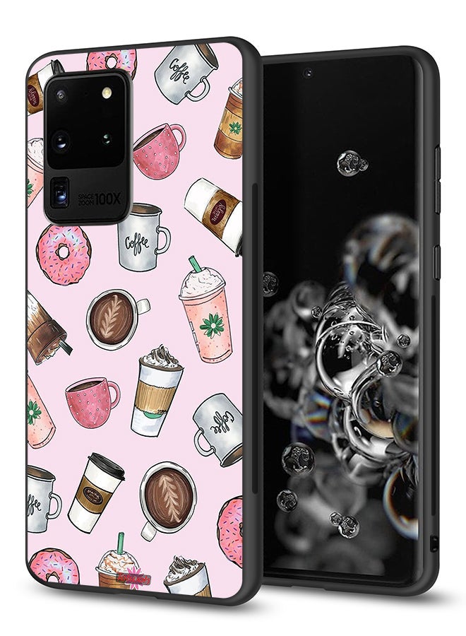 Tolwak Samsung Galaxy S20 Ultra Protective Case Cover Coffee Lover Art - Image 1