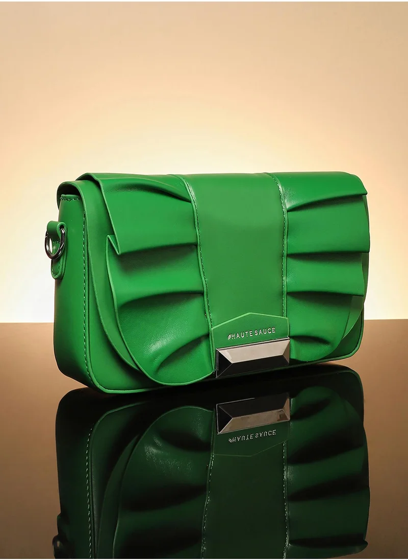 صوص هاوت Women's The Ruched Sling Bag - Shamrock Green