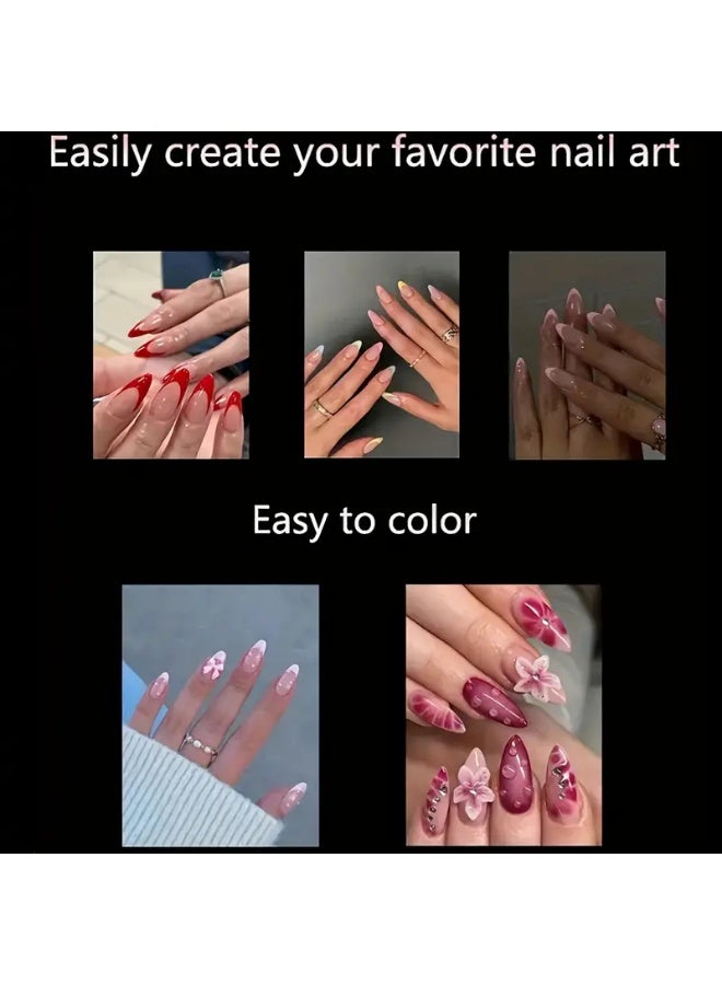 120 قطعة من أطراف أظافر الجل اللوزية القصيرة، أظافر صناعية شفافة، 12 مقاسًا من الأكريليك الناعم لتغطية كاملة - وصلات أظافر بدون منحنى C، مانيكير منزلي الصنع - Image 5