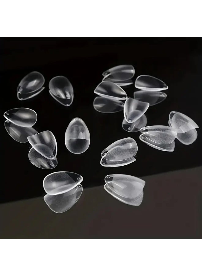 120 قطعة من أطراف أظافر الجل اللوزية القصيرة، أظافر صناعية شفافة، 12 مقاسًا من الأكريليك الناعم لتغطية كاملة - وصلات أظافر بدون منحنى C، مانيكير منزلي الصنع - Image 4