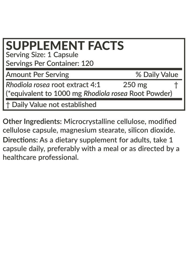 Futurebiotics كبسولات نبات الروديولا الوردية البودرة من فيوتشر بايوتيكس، 120 عدداً - Image 4