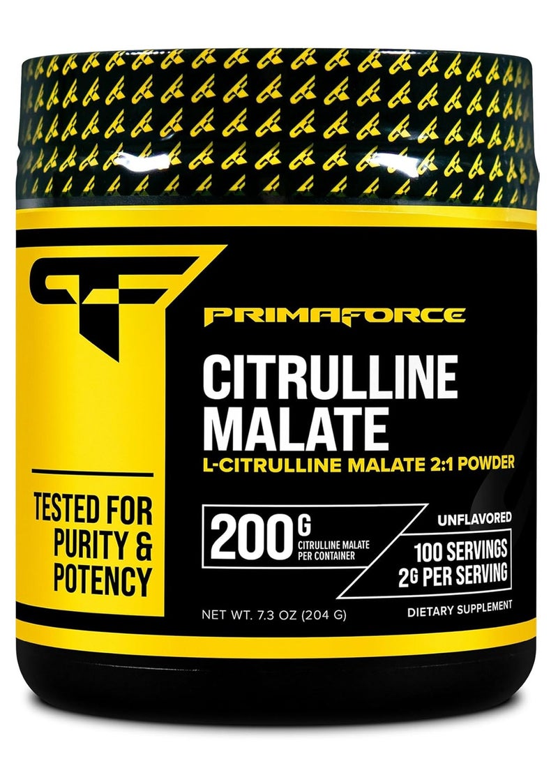 بريما فورس مكمل غذائي قبل التمرين بمسحوق مالات السيترولين، 7 أونصة، 100 حصة - Image 1