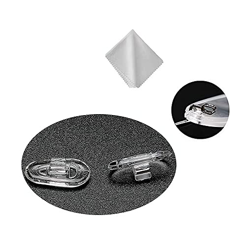 BEHLINE Push-in Glasses Nose Pads,5 Pairs BEHLINE Soft Silicone Eyeglasses Replacement Nose Piece,Anti-Slip Snap-in Nose Bridge Pads Clear Slide on Nose Guards for Eye Glasses Sunglasses(15mm,Teardrop-Shape) - Image 1