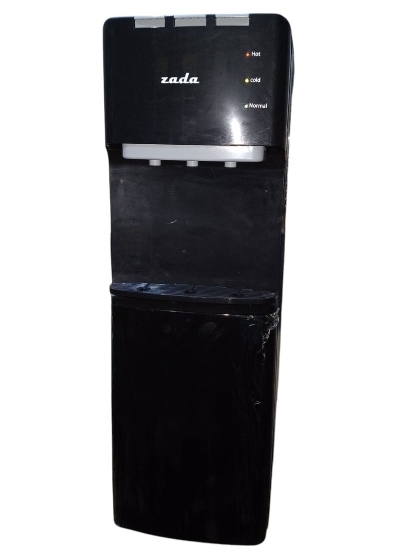 zada - ZADA ZWD-250F 3-tap cold/hot/lukewarm water dispenser with bottom refrigerator, black - Image 1