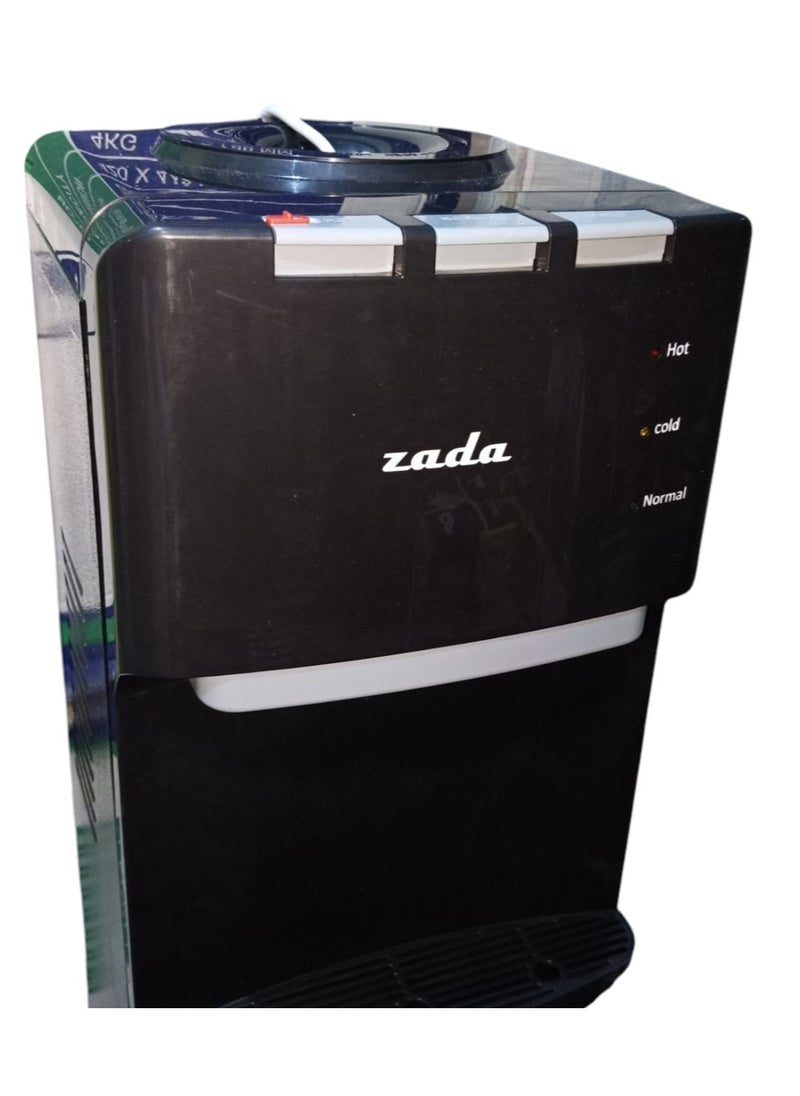 zada - ZADA ZWD-250F 3-tap cold/hot/lukewarm water dispenser with bottom refrigerator, black - Image 1