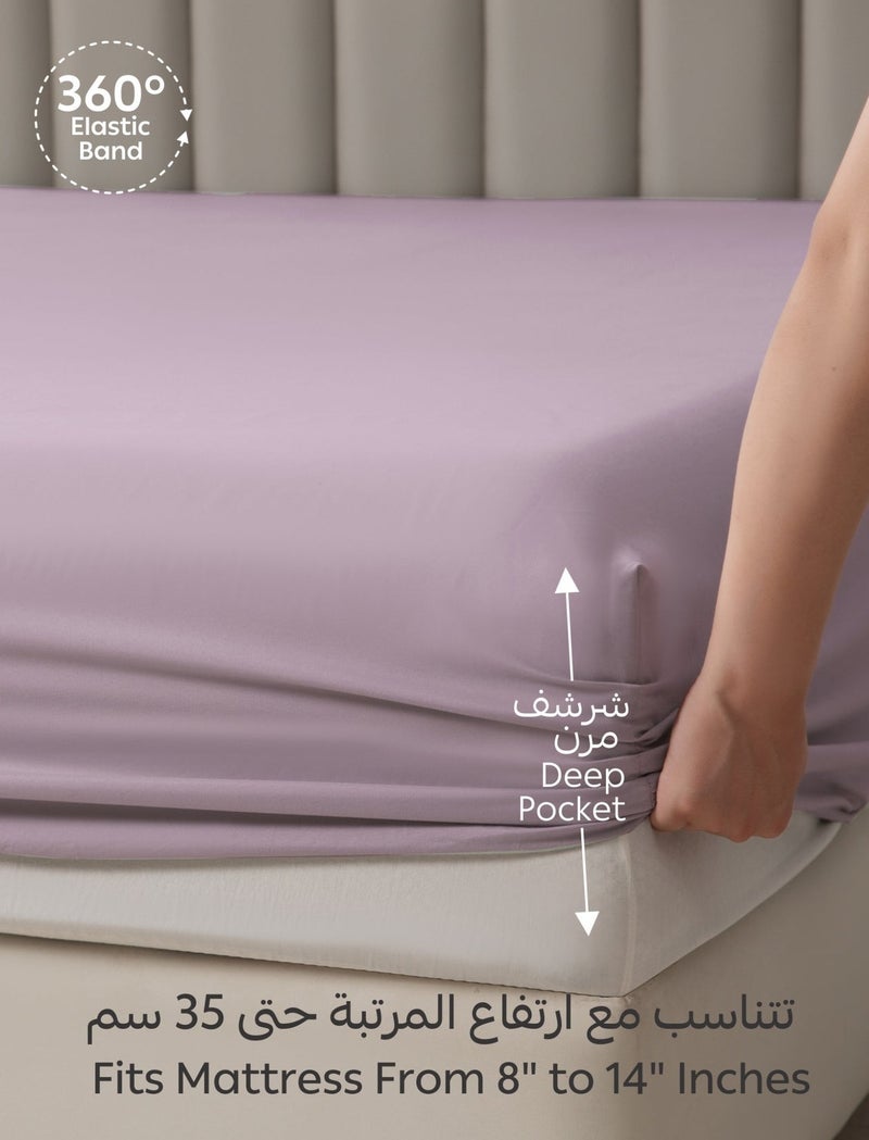 دوناتيلا طقم شرشف مطاط 3 قطع مزدوج 180×200 سم 35 سم فائق النعو - Image 4