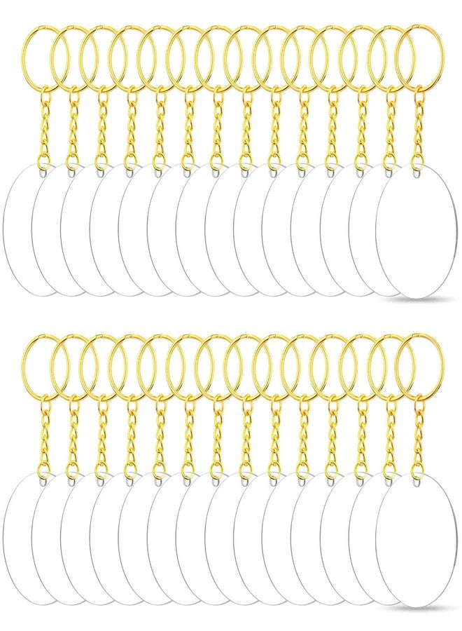 Audab Acrylic Keychain Blanks (108 pcs) - Including Acrylic Ornament Blanks, Gold Key Chain Rings and Jump Rings for DIY Projects - Image 1