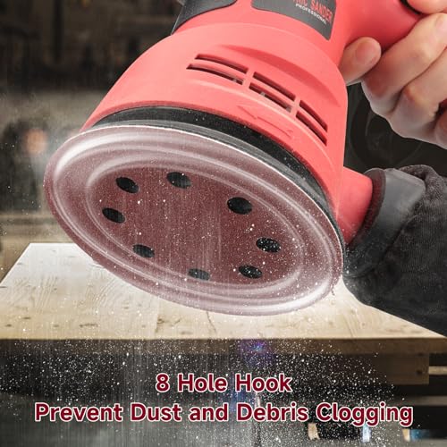 POTUINOM 100 PCS 5 Inch Sanding Discs 120 Grit, Round Hook and Loop Sandpaper for Random Orbital Sander - Image 5