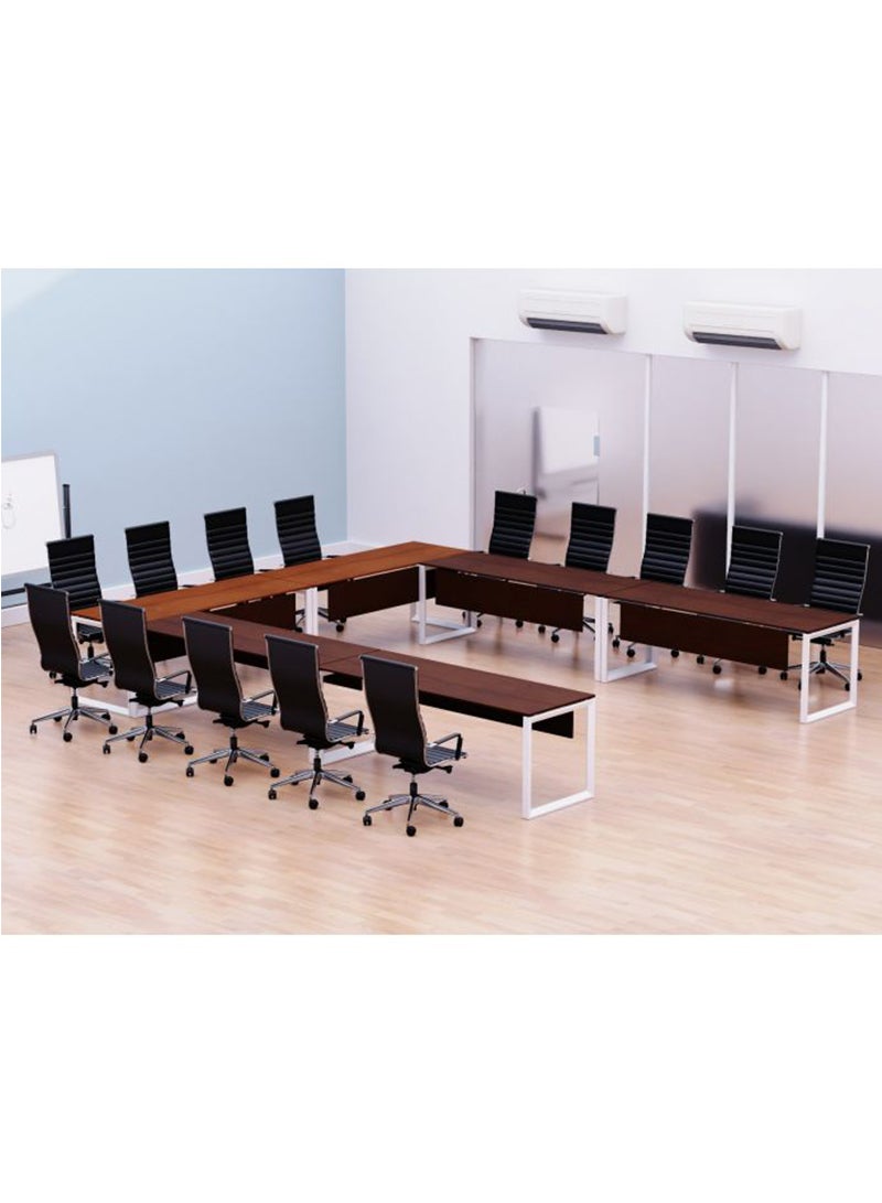 Mahmayi Mahmayi Vorm 136-16 12 Seater Apple Cherry U-Shaped Conference-Meeting Table  - Image 1