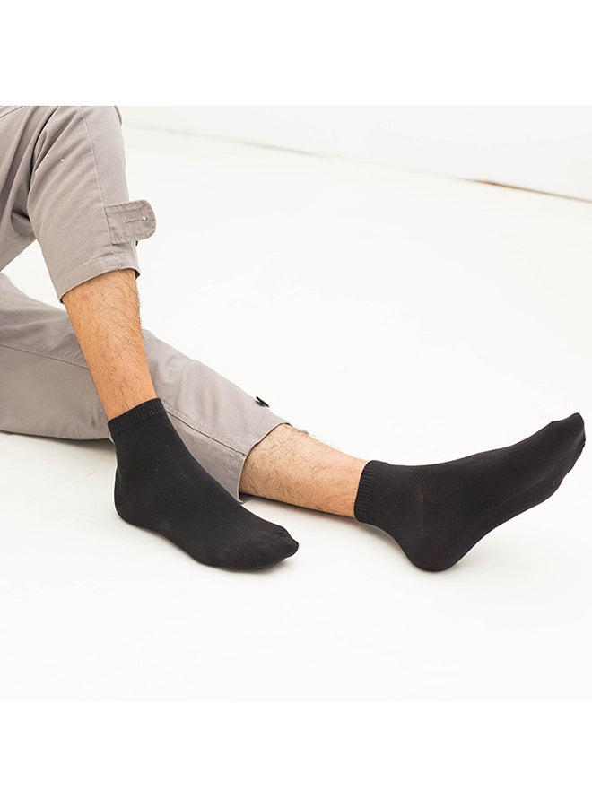 Set Of 5 Breathable Thin Deodorization Socks Black - Image 3