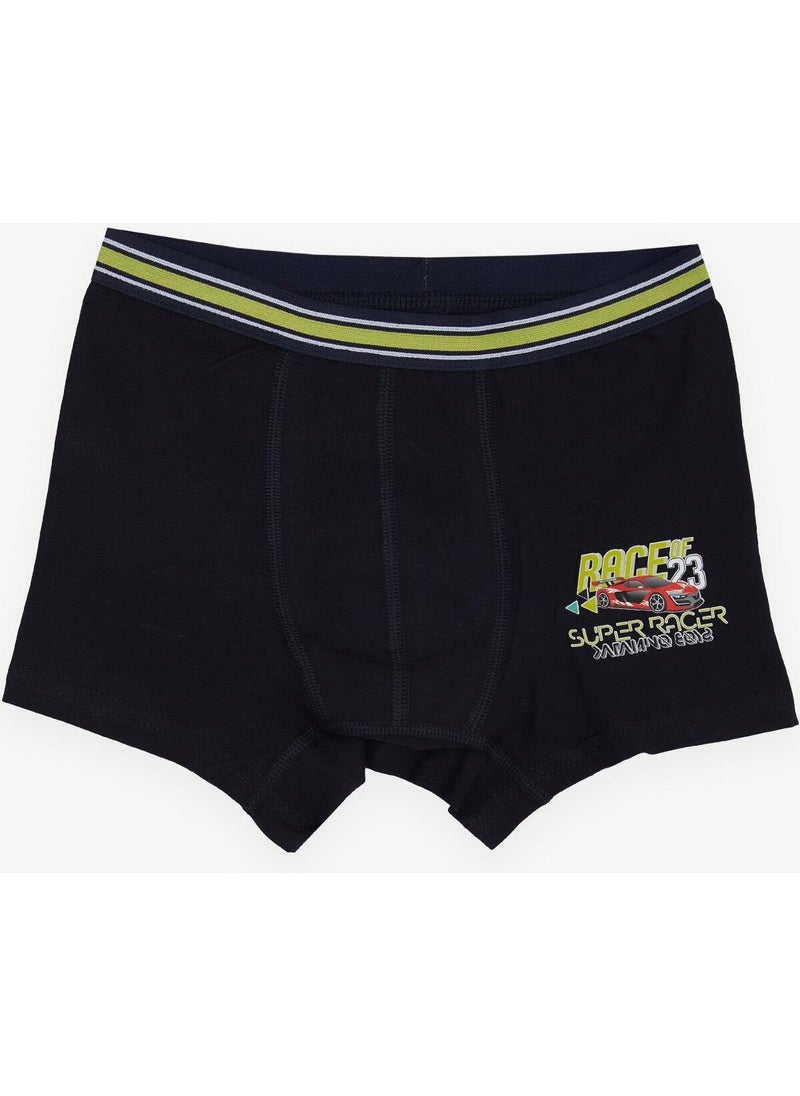 Katamino Boy's Boxer Car Racing Printed 7-10 Years, Navy Blue  - Image 1