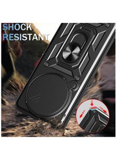 Generic Shield Full Protection Case With Metal Ring &Slide Camera Cover For redmi note 14 pro plus case  - Image 3