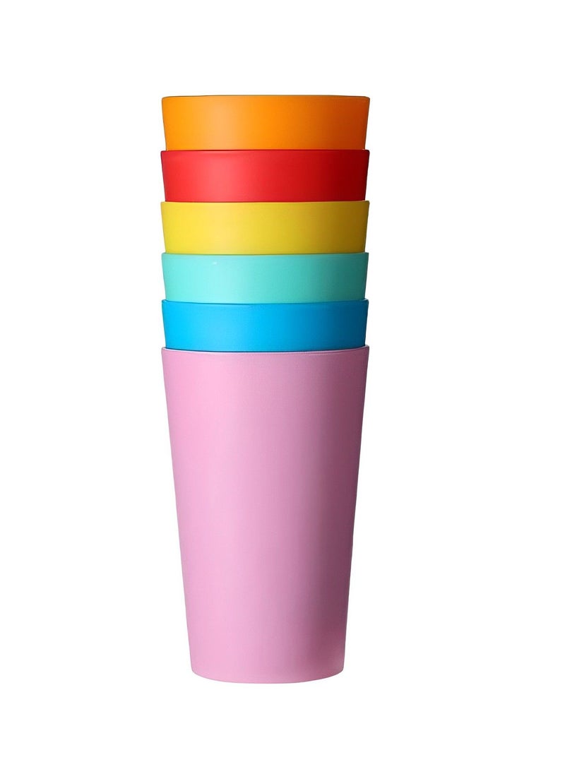 Generic - Unbreakable Reusable Plastic Tumblers Drinking Glasses | Portable Colorful Cup | Beverage Drinking Cup | for Kitchen Outdoor Parties Picnics BBQ’s Travels Set Of 5 in Multicolour - Image 1
