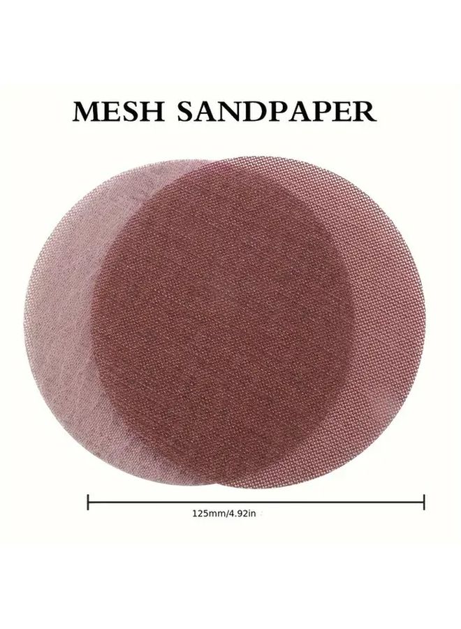 30 Pcs 5 Inch Mesh Sanding Discs Hook Loop Dust Free Abrasive Pads For Car Wood Metal - Image 3