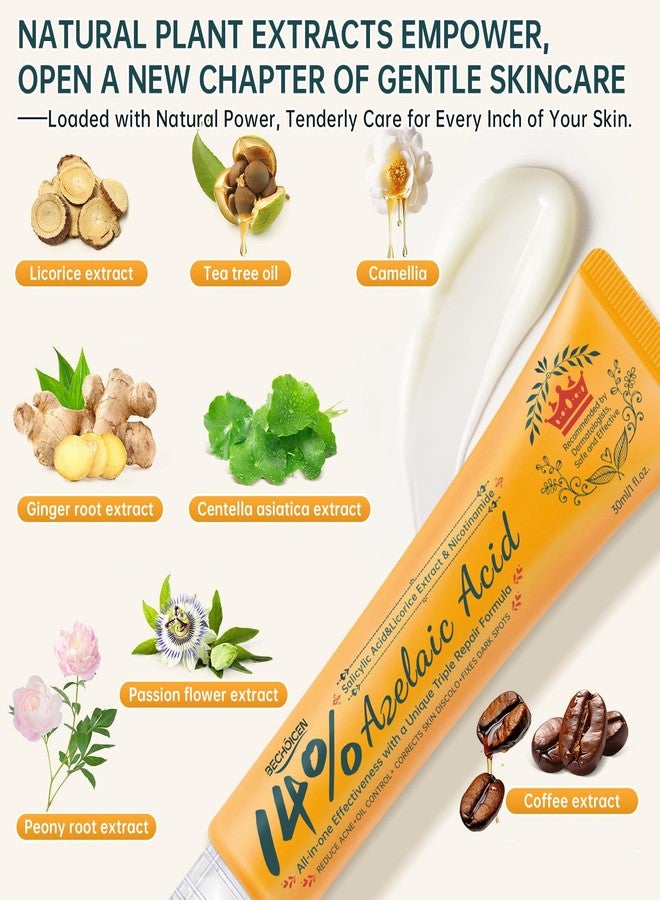 كريم بيشويسين لعلاج حب الشباب للوجه، يحتوي على حمض الأزيليك بنسبة 14%، مع النياسيناميد وحمض الساليسيليك، يوحد لون البشرة ويصلح حاجزها، 1 أونصة، 1 أونصة - Image 4