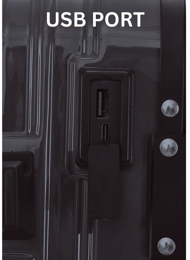 LUSHBERRY Business Luggage Cabin Size With USB Port - Image 3
