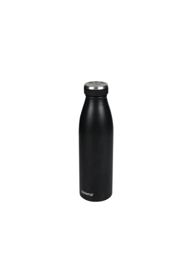 sistema - Stainless Steel Bottle Hydrate 750 ml     Color: Black - Image 1