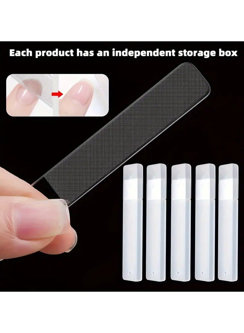 Goolsky 1PC Nano Glass Nail Polishing Files, Nail Block Buffer, Sanding Strip Rubbing Strip, Double Sided Polishing Strip Nail Files, Mini Fingernail Files, Manicure Pedicure Tool Foot, Hand & Nail Care, Gifts, Travel Essentials - Image 2