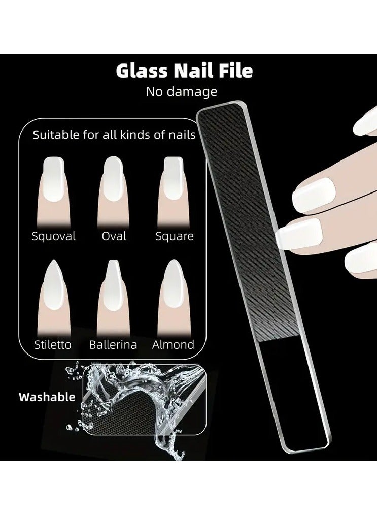 Goolsky 1PC Nano Glass Nail Polishing Files, Nail Block Buffer, Sanding Strip Rubbing Strip, Double Sided Polishing Strip Nail Files, Mini Fingernail Files, Manicure Pedicure Tool Foot, Hand & Nail Care, Gifts, Travel Essentials - Image 3