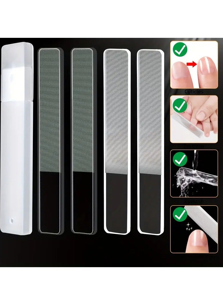 Goolsky 1PC Nano Glass Nail Polishing Files, Nail Block Buffer, Sanding Strip Rubbing Strip, Double Sided Polishing Strip Nail Files, Mini Fingernail Files, Manicure Pedicure Tool Foot, Hand & Nail Care, Gifts, Travel Essentials - Image 5