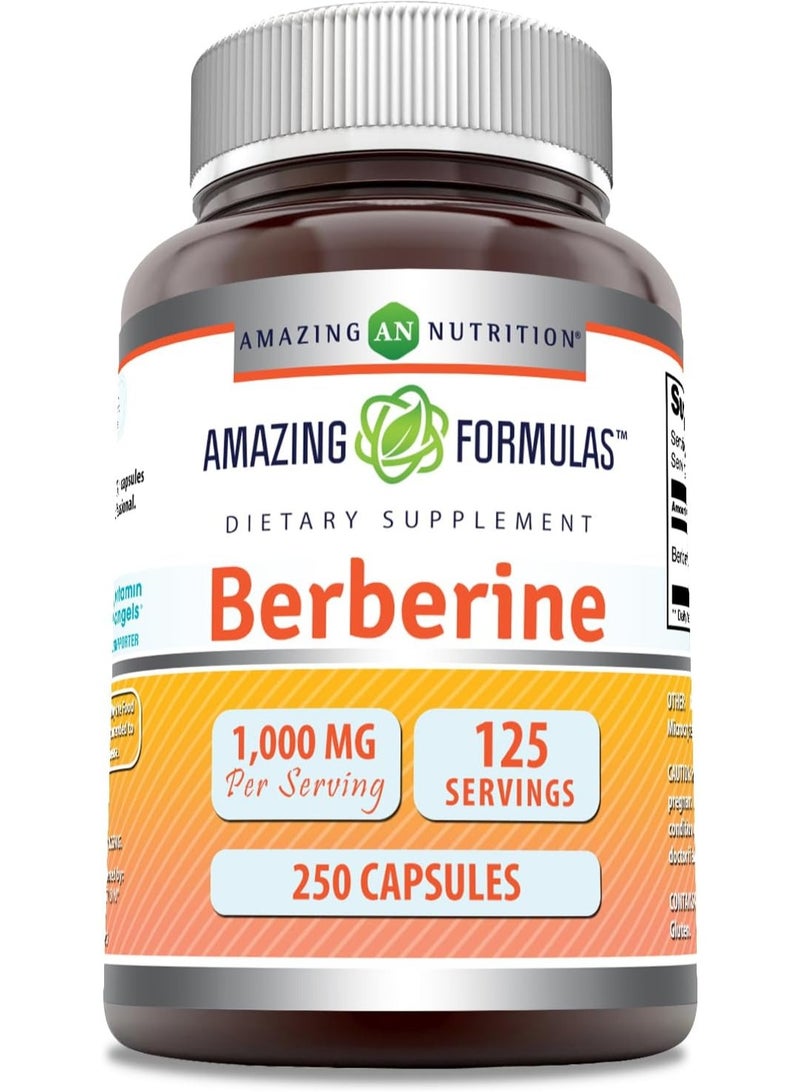 Amazing Nutrition Berberine 1000mg 250 Capsules - Image 1