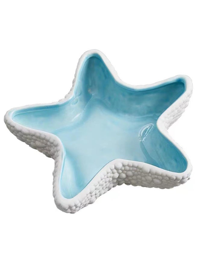 general Ceramic Starfish Jewelry Dish Tray Jewelry Storage Plate Tray Ring Holder Home Living Room Decoration - Image 1