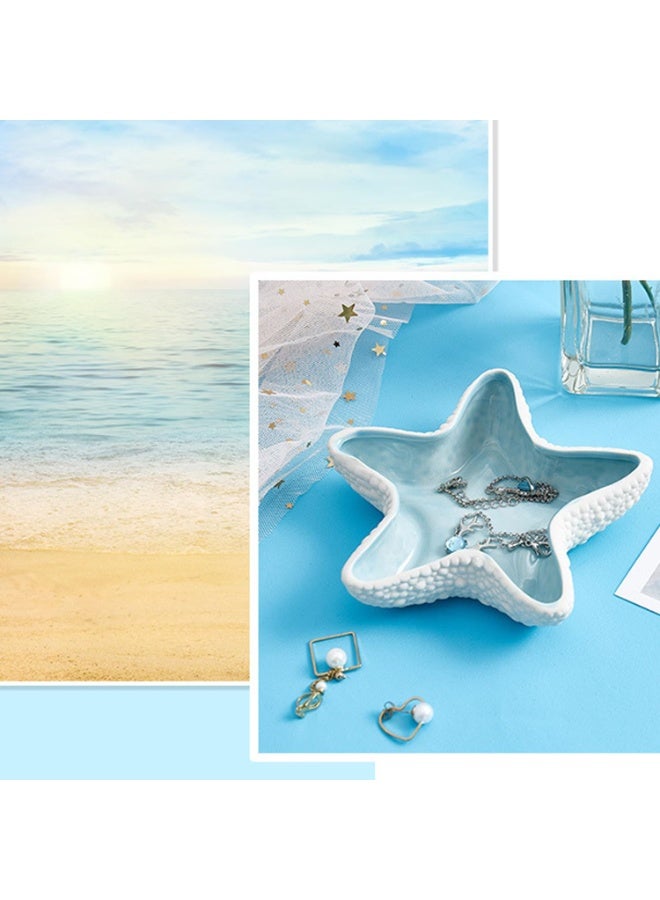 general Ceramic Starfish Jewelry Dish Tray Jewelry Storage Plate Tray Ring Holder Home Living Room Decoration - Image 5