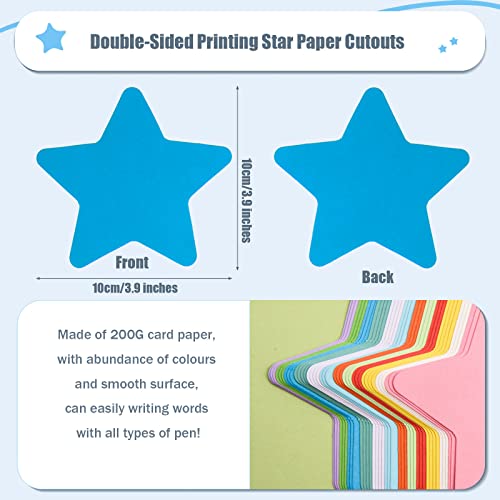 MixTeach 360 Assorted Color Paper Star Cut-Outs & Shapes - Accent Die-Cuts for Classroom Decor, Teachers, Kids DIY Craft Projects & Back to School Bulletin Board Decorations - Image 3