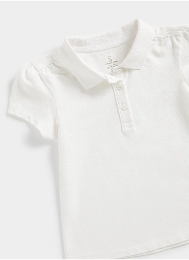 mothercare White Polo Shirt  - Image 3