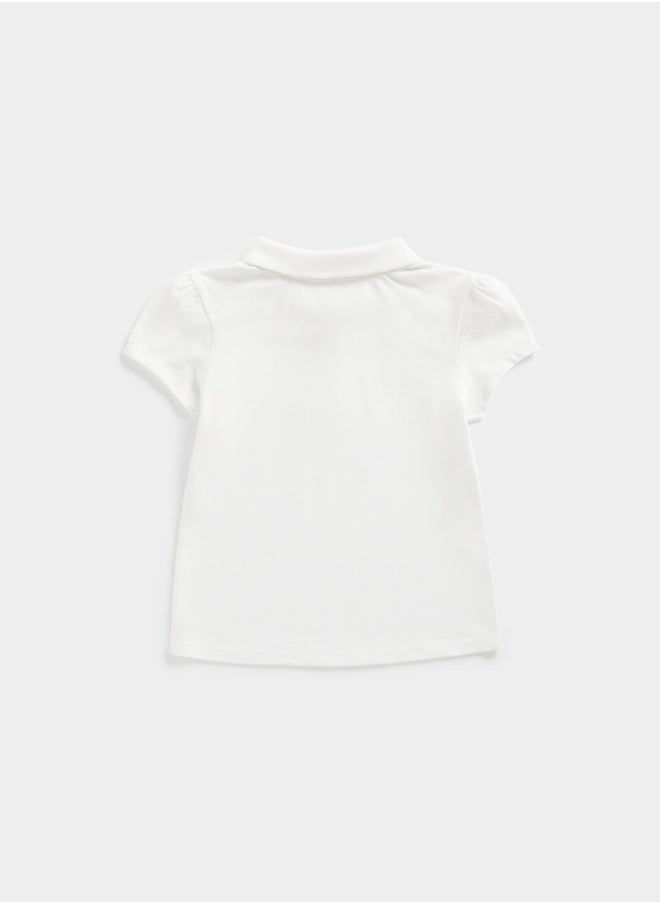 mothercare White Polo Shirt  - Image 2