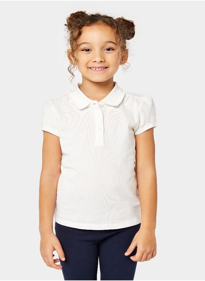 mothercare White Polo Shirt  - Image 4