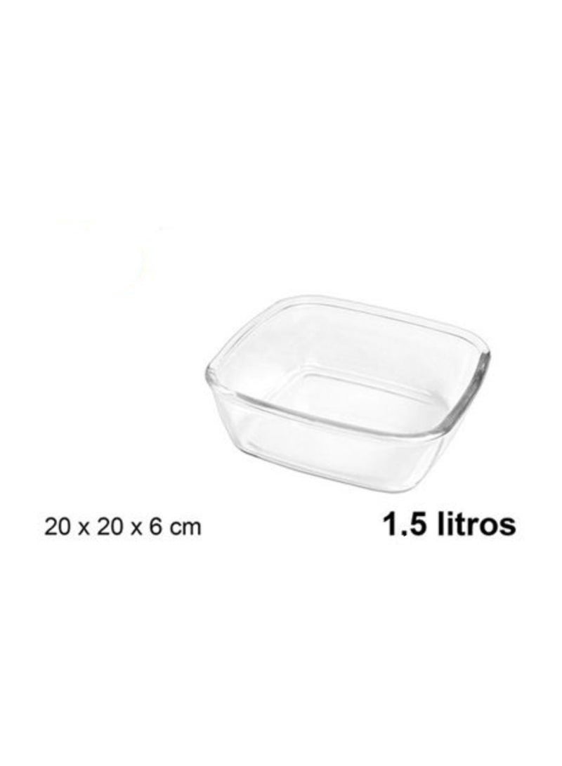 SEMPRE Square Borosilicate Baking Tray/Roaster 1.5 Liter, 20cm*20cm*6.25cm - Image 2