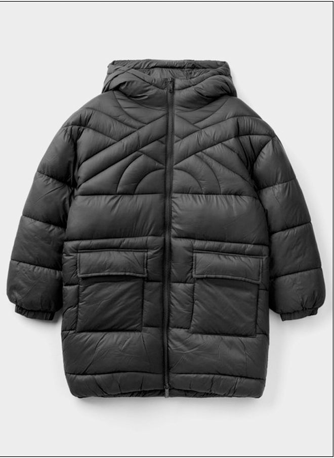 Benetton LONG PADDED JACKET WITH RECYCLED WADDING  - Image 3