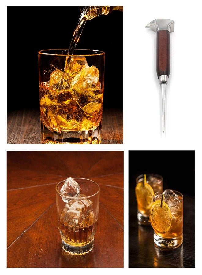 Gihunk Ice Pick Stainless Steel, Ice Picks for Breaking Ice, Ice Pick with Wood Handle, Ice Picks for Kitchen, Bars, Bartender, Best Ice Carving Tools (short) - Image 3