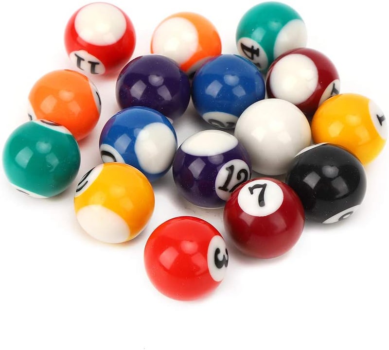 klarako Pool Ball, 16 Pieces Mini Billiard Training Balls 2.5CM Small Size Resin Ball Kids Pool Table Accessory for Game Rooms Recreation Games Sports Match - Image 3