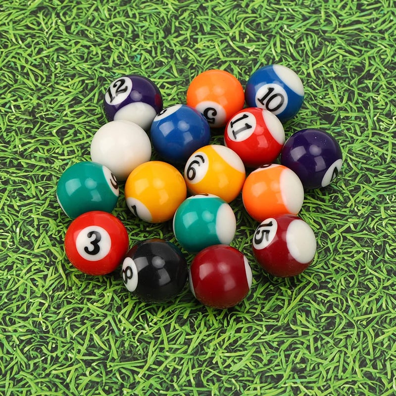 klarako Pool Ball, 16 Pieces Mini Billiard Training Balls 2.5CM Small Size Resin Ball Kids Pool Table Accessory for Game Rooms Recreation Games Sports Match - Image 4