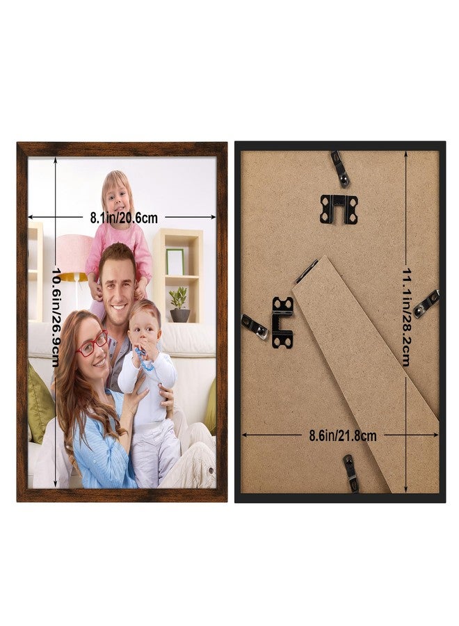 Giftgarden 8.5x11 Picture Frame Brown, 8.5 by 11 Award Certificate Diploma Document Frames for Wall or Tabletop Display, 5 Pack - Image 3