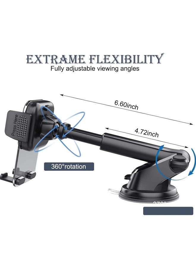 بولوز 1: حامل هاتف محمول للسيارة ، حامل ملاحة كوب شفط للوحة القيادة للزجاج الأمامي ، حامل تثبيت مضاد للاهتزاز للهواتف الذكية للآيفون ، شامل لملحقات السيارات الداخلية - Image 4