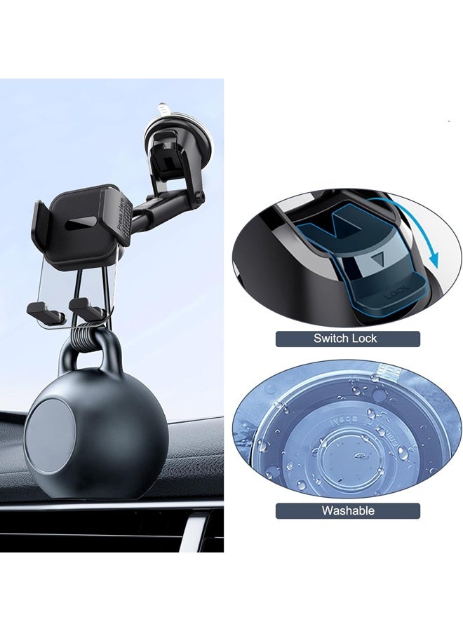 بولوز 1: حامل هاتف محمول للسيارة ، حامل ملاحة كوب شفط للوحة القيادة للزجاج الأمامي ، حامل تثبيت مضاد للاهتزاز للهواتف الذكية للآيفون ، شامل لملحقات السيارات الداخلية - Image 2