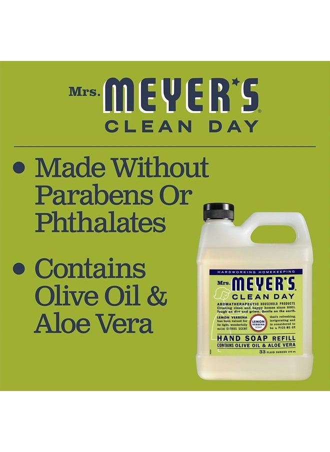Mrs. Meyer's Clean Day - Mrs. Meyer's Liquid Hand Soap Refill, Lemon Verbena, 33 Fluid Ounce - Image 1