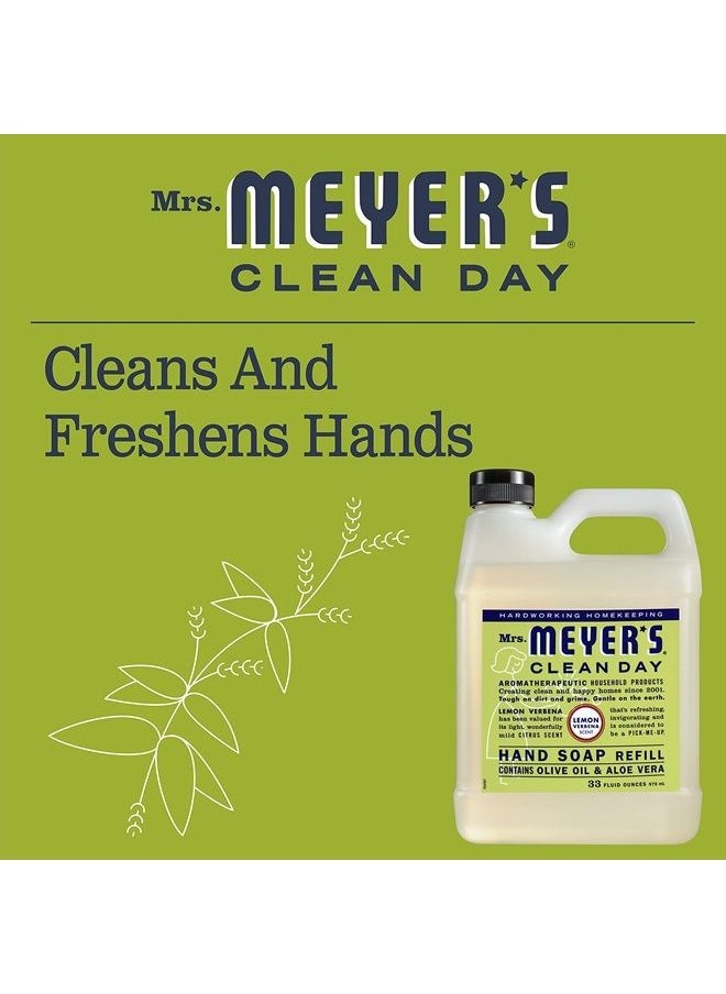 Mrs. Meyer's Clean Day - Mrs. Meyer's Liquid Hand Soap Refill, Lemon Verbena, 33 Fluid Ounce - Image 1